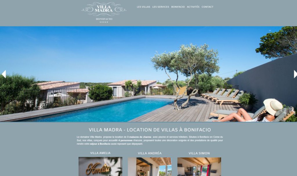 Villa Madra, nouveau site web
